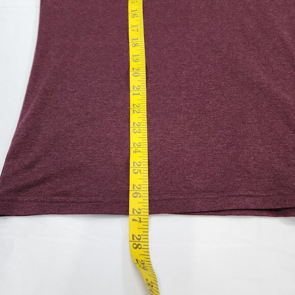 NWT 01.Algo Men's Henley Brandon Performance Burgundy Shirt Long Sleeve Size M - Picture 6 of 9